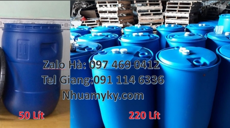 Phuy nhựa 150 lít nắp mở, Phuy nhựa xanh Thùng phi màu xanh Thùng phuy nhựa 120 lít, Thùng phuy nh