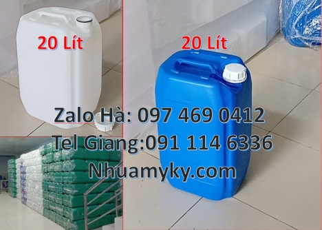 can nhựa 1 lít đựng phẩm màu, can dẹp 30 lít đựng thuốc thú y giá rẻ, can 20l vuông xanh, can 25l