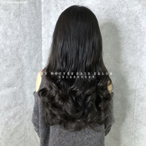 Tóc nhuộm hidden uốn xoăn tự nhiên cho nữ, học nghề tóc - Tiệp Nguyễn Hair Salon