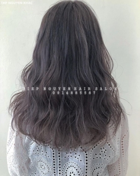 Tóc nhuộm hidden uốn xoăn tự nhiên bồng bềnh cá tính, học nghề tóc - Tiệp Nguyễn Hair Salon