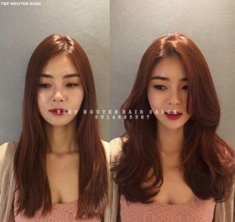 Nhuộm hidden uốn xoăn tự nhiên bồng bềnh cá tính, học nghề tóc - Tiệp Nguyễn Hair Salon