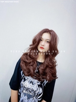 Nhuộm hidden uốn xoăn bồng bềnh, học nghề tóc - Tiệp Nguyễn Hair Salon