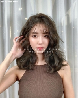 Tóc nhuộm hidden uốn xoăn, học nghề tóc - Tiệp Nguyễn Hair Salon