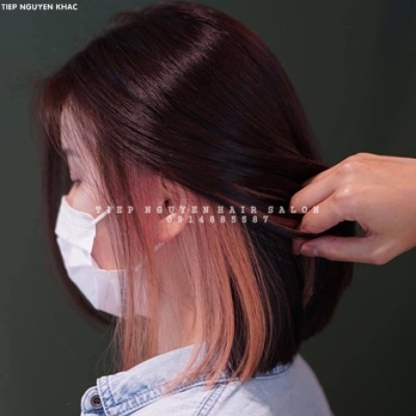 Tóc nhuộm hidden uốn xoăn tự nhiên bồng bềnh cuốn hút cá tính, học nghề tóc - Tiệp Nguyễn Hair Salon