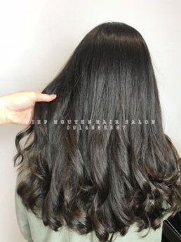Tóc nhuộm hidden uốn xoăn, học nghề tóc - Tiệp Nguyễn Hair Salon