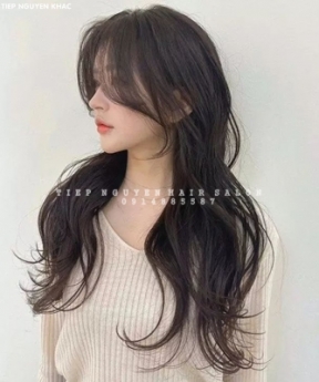 Tóc nhuộm hidden uốn xoăn, học nghề tóc - Tiệp Nguyễn Hair Salon