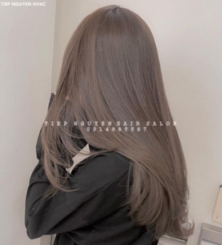 Tóc nhuộm hidden uốn mái dài cho nữ, học nghề tóc - Tiệp Nguyễn Hair Salon