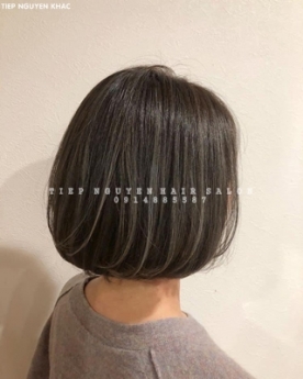 Tóc nhuộm hidden uốn mái dài cho nữ, học nghề tóc - Tiệp Nguyễn Hair Salon