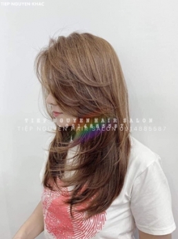 Tóc nhuộm hidden nhẹ nhàng cho nữ, học nghề tóc - Tiệp Nguyễn Hair Salon