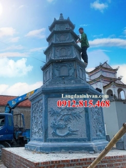 Mẫu mộ hình tháp đá đẹp xây để hài cốt tại Bình Dương – Tháp để tro cốt