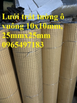 Lưới trát tường ô vuông 10x10, 25x25mm chống nứt. hàng có sẵn số lượng lớn