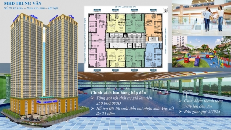 Bán nhanh trong tuần giá CK 7.5% CHCC MHD Trung Văn, trao sổ hồng, tặng quà đến 570 tr