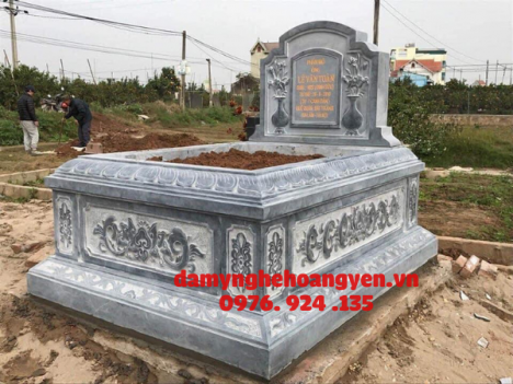 Mộ đá xanh đẹp giá rẻ thi công tại HOÀ BÌNH