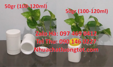 hũ nhựa 250 gram garanti, hũ 50 g đựng mẫu thử Hũ 50gram đựng phân bón, hũ 50gra đựng thuốc thú y, h