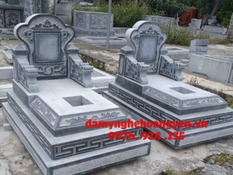Mộ đá xanh đẹp giá rẻ thi công tại HOÀ BÌNH