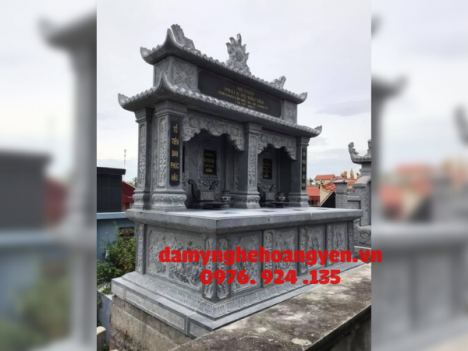 Mộ đá xanh đẹp giá rẻ thi công tại HOÀ BÌNH