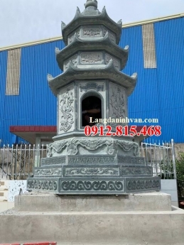 Mẫu mộ hình tháp đá đẹp xây để hài cốt tại Bình Dương – Tháp để tro cốt