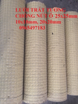 Lưới trát tường ô vuông 10x10, 25x25mm chống nứt. hàng có sẵn số lượng lớn