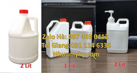 Can 5l tròn, can 10l vuông, Can nhựa 2l đựng phân bón. Can 20 lít đựng hóa chất, can 25l giá rẻ, can