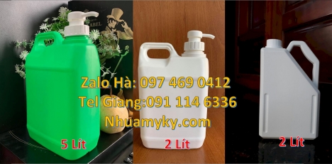 Can 5l tròn, can 10l vuông, Can nhựa 2l đựng phân bón. Can 20 lít đựng hóa chất, can 25l giá rẻ, can