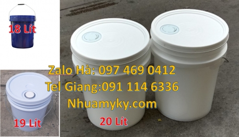 xô nhựa 5l quai sắt, thùng nhựa 3.8 lít, Xô nhựa giá rẻ, thùng nhựa, vỏ thùng đựng sơn nước Thùng nh