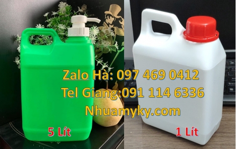 Can 5l tròn, can 10l vuông, Can nhựa 2l đựng phân bón. Can 20 lít đựng hóa chất, can 25l giá rẻ, can