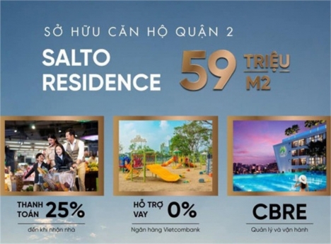 Căn hộ cao cấp quận 2 - thanh toán chỉ 25% đến khi nhận nhà ( Miễn lãi và gốc tới  có thông báo bàn