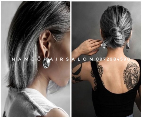 Địa Chỉ Nhuộm , Tóc Màu Xám Khói Đẹp Giá Rẻ Hoài Đức - Nam Đỗ Hair Salon