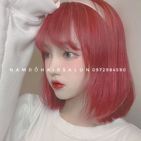 Địa Chỉ, Nhuộm Màu Tóc Đỏ Hồng Uy Tín Giá Rẻ Hoài Đức - Nam Đỗ Hair Salon