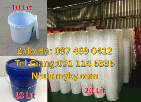 xô nhựa 5l quai sắt, thùng nhựa 3.8 lít, Xô nhựa giá rẻ, thùng nhựa, vỏ thùng đựng sơn nước Thùng nh