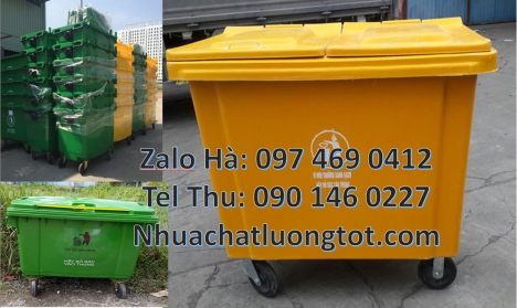 Xe gom rác 660l, xe gom rác thải 1000l, Xe chở rác công nghiệp, nơi bán xe thu gom rác 660l 1000l, X