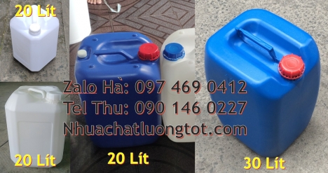 can 20l dày trắng, can 25l xanh Can nhựa 30 lít đựng phân bón, can 20l giá rẻ, can 25l trắng, can