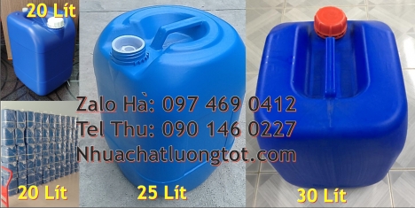 can 20l dày trắng, can 25l xanh Can nhựa 30 lít đựng phân bón, can 20l giá rẻ, can 25l trắng, can