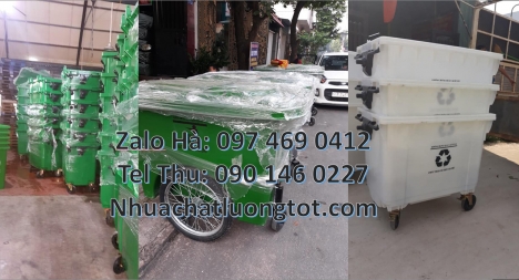 Xe gom rác 660l, xe gom rác thải 1000l, Xe chở rác công nghiệp, nơi bán xe thu gom rác 660l 1000l, X