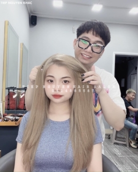 Tóc nhuộm hidden light cá tính tự nhiên cho nữ, học nghề tóc - Tiệp Nguyễn