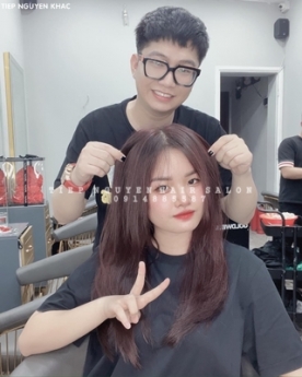 Tóc nhuộm hidden màu xám, học nghề tóc - Tiệp Nguyễn Hair Salon
