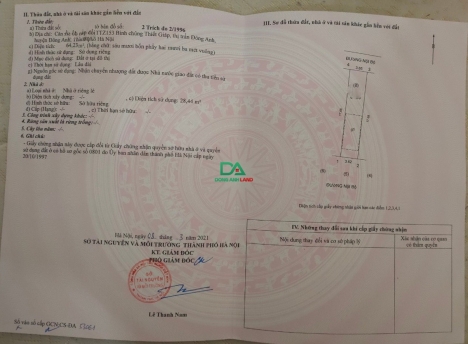 Bán nhà Đông Anh Hà Nội – tổ 11 Z153 thị trấn Đông Anh
