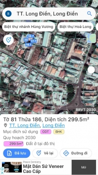 bán lô đất trung tâm thị trấn long điền