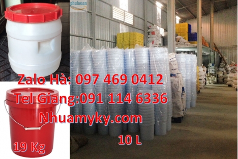 Giá bán Vỏ thùng 20 lít quai nhựa, Xô nhựa 20 lít, lon nhựa 1l đựng sơn, thùng nhựa 3.8l đựng