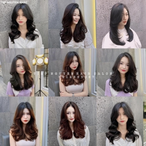Tóc nhuộm hidden màu xanh rêu nhẹ nhàng, học nghề tóc - Tiệp Nguyễn Hair Salon