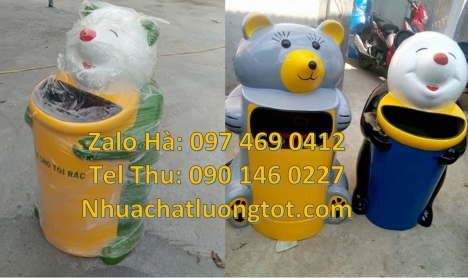 Sọt rác hình con vật, thùng rác cánh cụt, thùng rác con voi, thùng rác cá heo, Thùng r