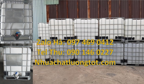 Thùng nhựa 1000l đựng hóa chất, Bồn ibc 1000l đựng chất lỏng, Tank IBC 1000L, thùng nhựa dung tích l