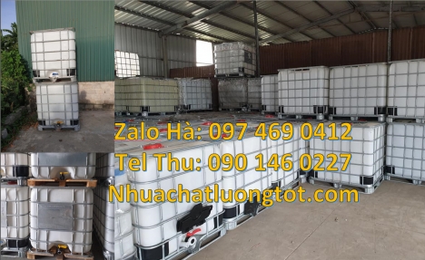 Thùng nhựa 1000l đựng hóa chất, Bồn ibc 1000l đựng chất lỏng, Tank IBC 1000L, thùng nhựa dung tích l