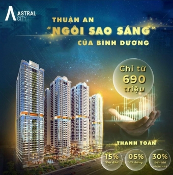 Astral City Thuận An, bán căn hộ cao cấp phức hợp trung tâm thương mại Astral City - chất lượng