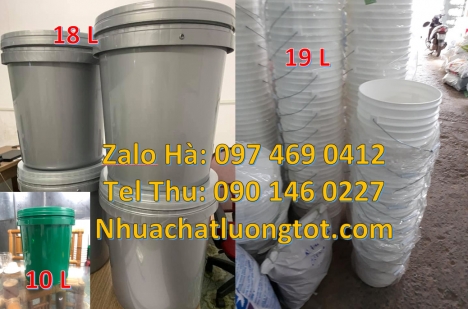 Vỏ thùng đựng sơn 22 lít, Xô nhựa 22l đựng sơn, vỏ thùng sơn 1l, Thùng nhựa, Thùng nhựa 19l giá