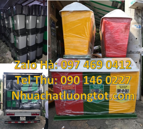 Thùng rác nắp lật bộ 3, Thùng rác 2 ngăn nắp lật Thùng rác 3 ngăn bập bênh Nơi bán Thùng Rác 2 Ngă
