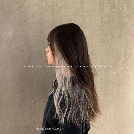 Nhuộm hidden cho nữ, nhuộm nâu tây, học nghề tóc - Tiệp Nguyễn Hair Salon