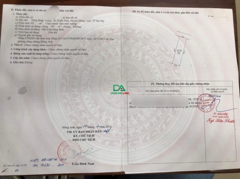 Bán đất Xuân Nộn đường thông oto cách bìa làng 20m giá 2X nhỏ