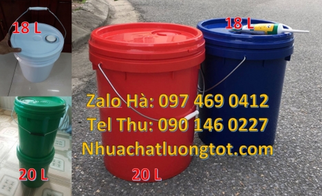 Vỏ thùng đựng sơn 22 lít, Xô nhựa 22l đựng sơn, vỏ thùng sơn 1l, Thùng nhựa, Thùng nhựa 19l giá
