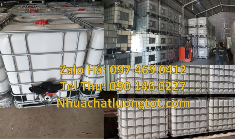 Thùng nhựa 1000l đựng hóa chất, Bồn ibc 1000l đựng chất lỏng, Tank IBC 1000L, thùng nhựa dung tích l